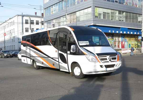 Из Киева в Полтаву на редком автобусе MercedesBenz  